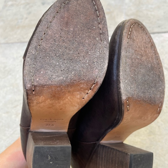Rag and Bone women’s Newbury booties Dark Brown Leather sz 7.5 - Picture 4 of 8